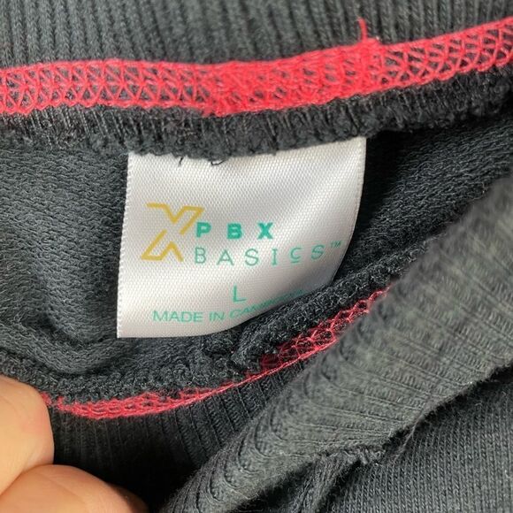 PBX Basics Black and Red Stitched Matching Full Zip Hoodie and Sweatpants Size L - Picture 12 of 12